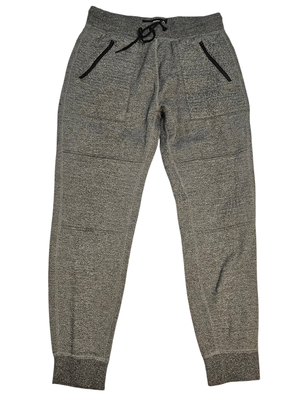 Amnesia Heathered Gray Slim Jogger Sweatpants with Zippered Pockets - Picture 2 of 16